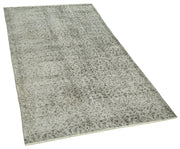 Handmade Vintage Area Rug – Overdyed Wool Rug | Turkish Hand Knotted Carpet 3'7''x6'8''