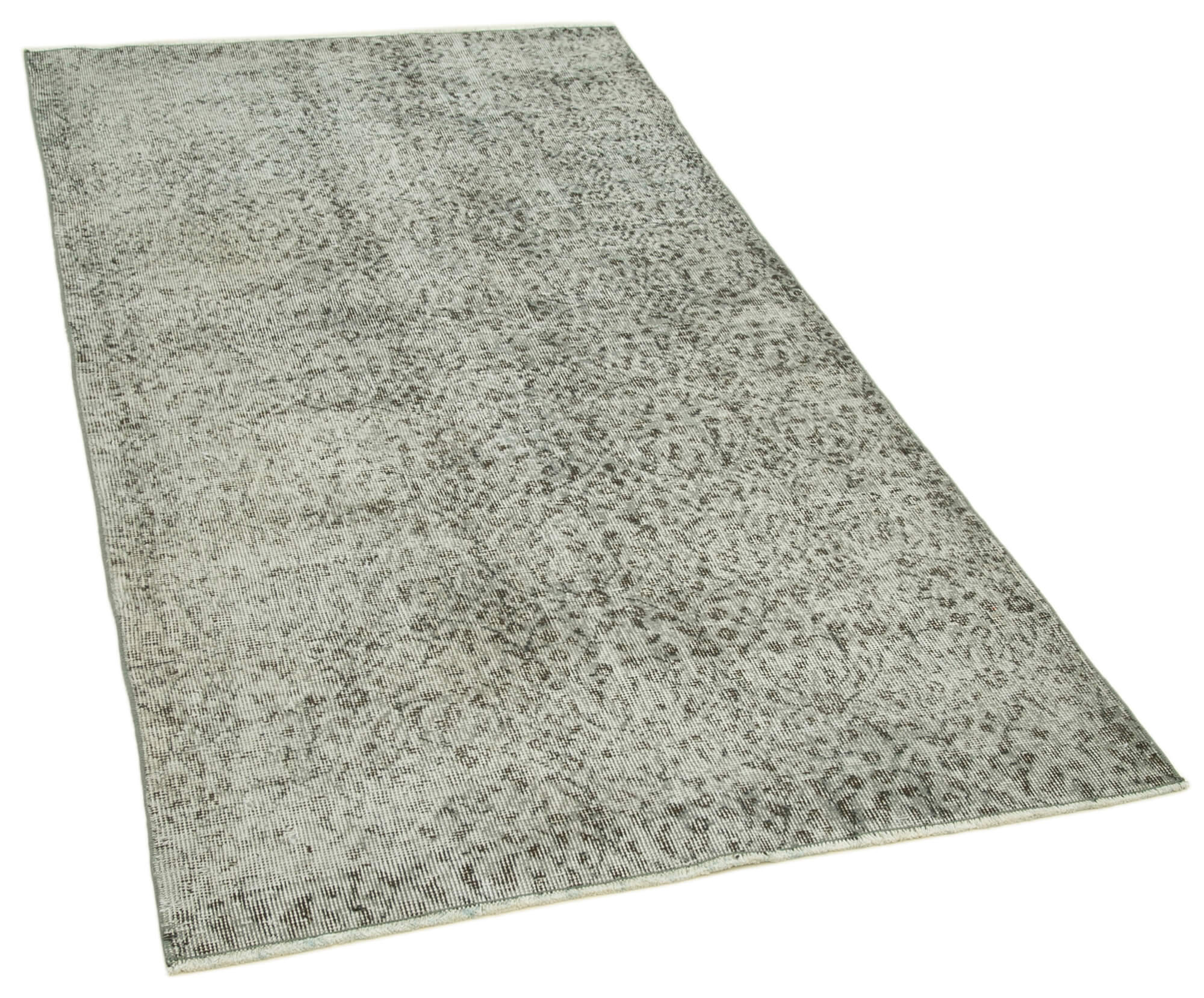 Handmade Vintage Area Rug – Overdyed Wool Rug | Turkish Hand Knotted Carpet 3'7''x6'8''