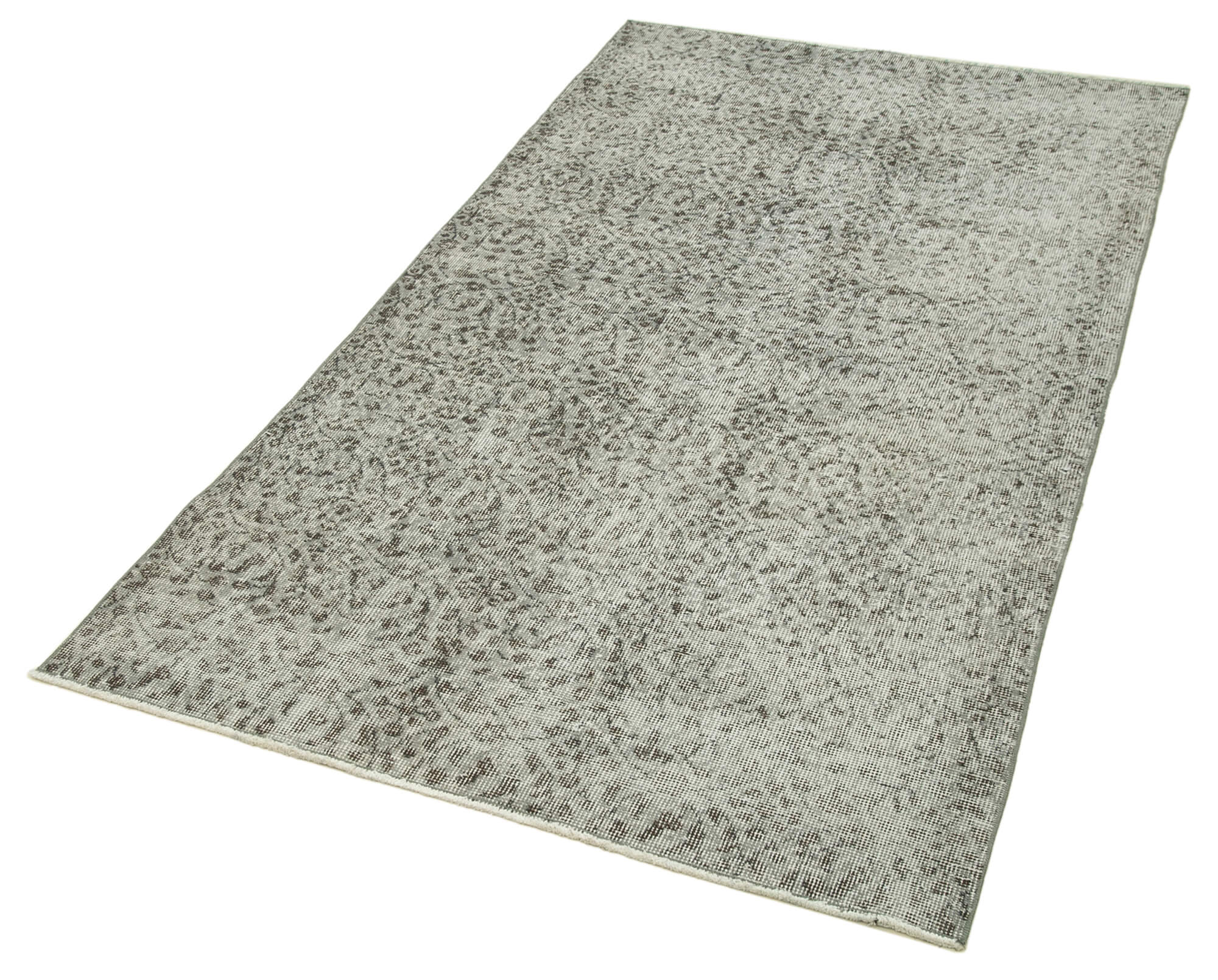 Handmade Vintage Area Rug – Overdyed Wool Rug | Turkish Hand Knotted Carpet 3'7''x6'8''