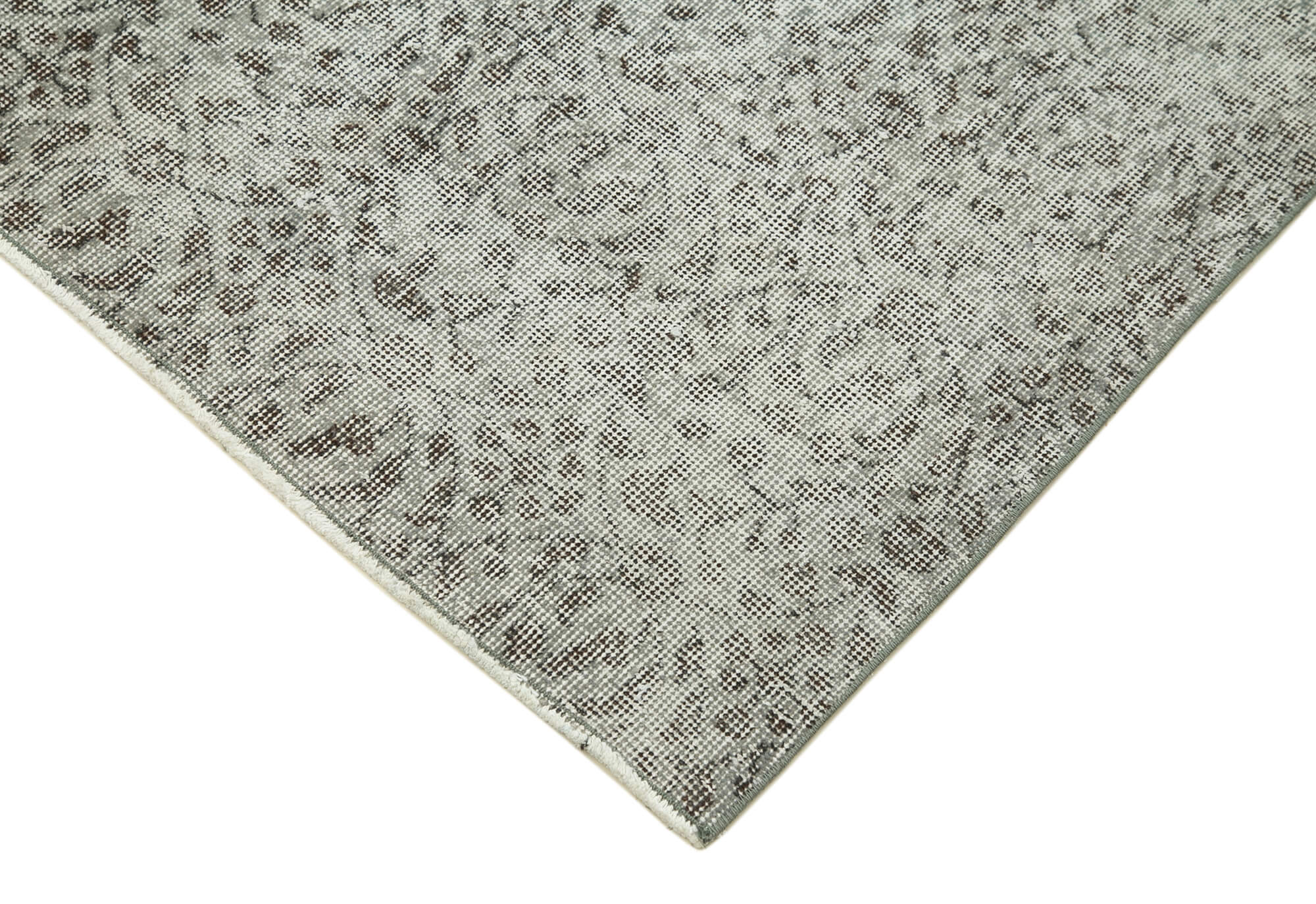 Handmade Vintage Area Rug – Overdyed Wool Rug | Turkish Hand Knotted Carpet 3'7''x6'8''