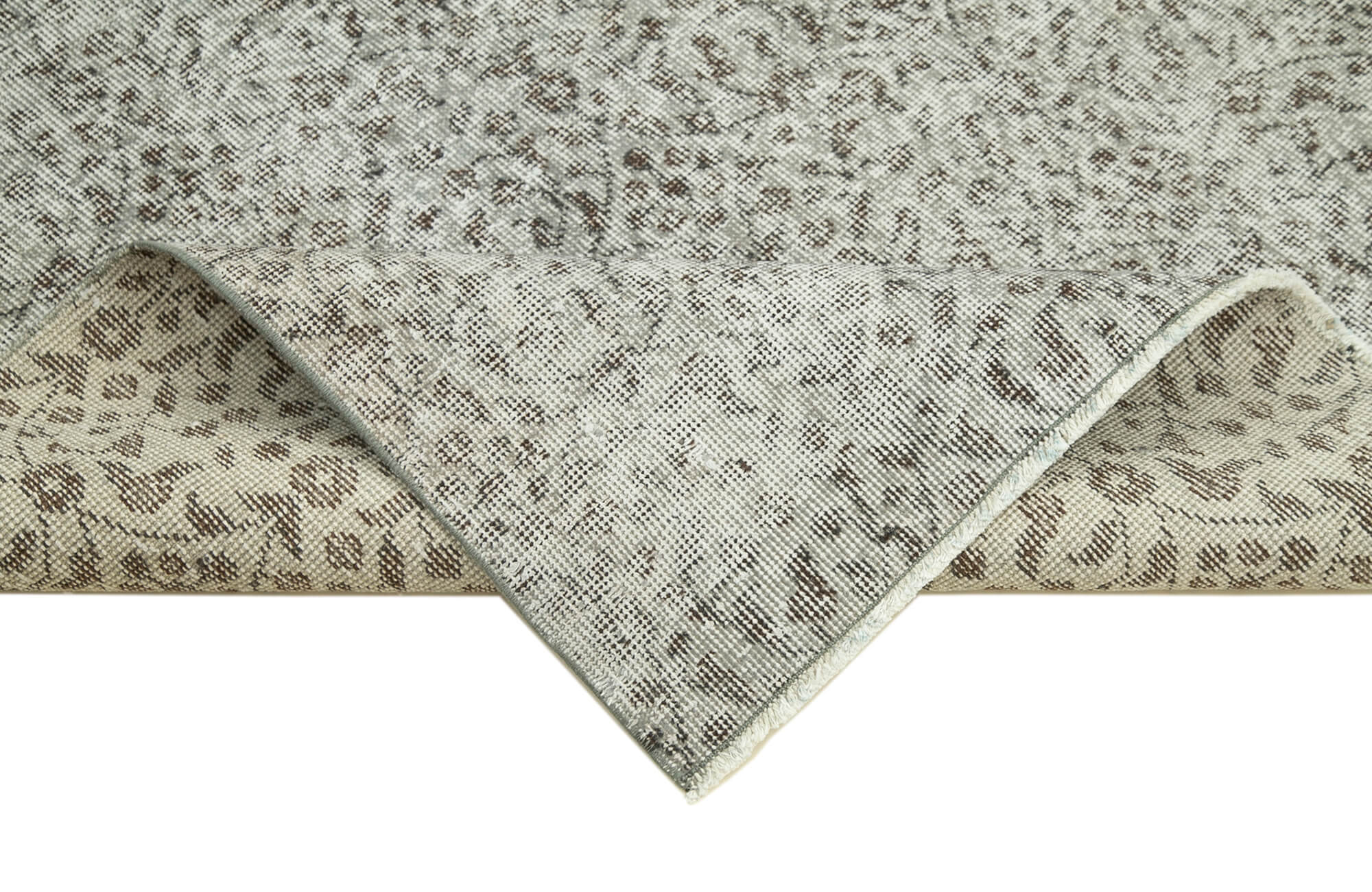 Handmade Vintage Area Rug – Overdyed Wool Rug | Turkish Hand Knotted Carpet 3'7''x6'8''