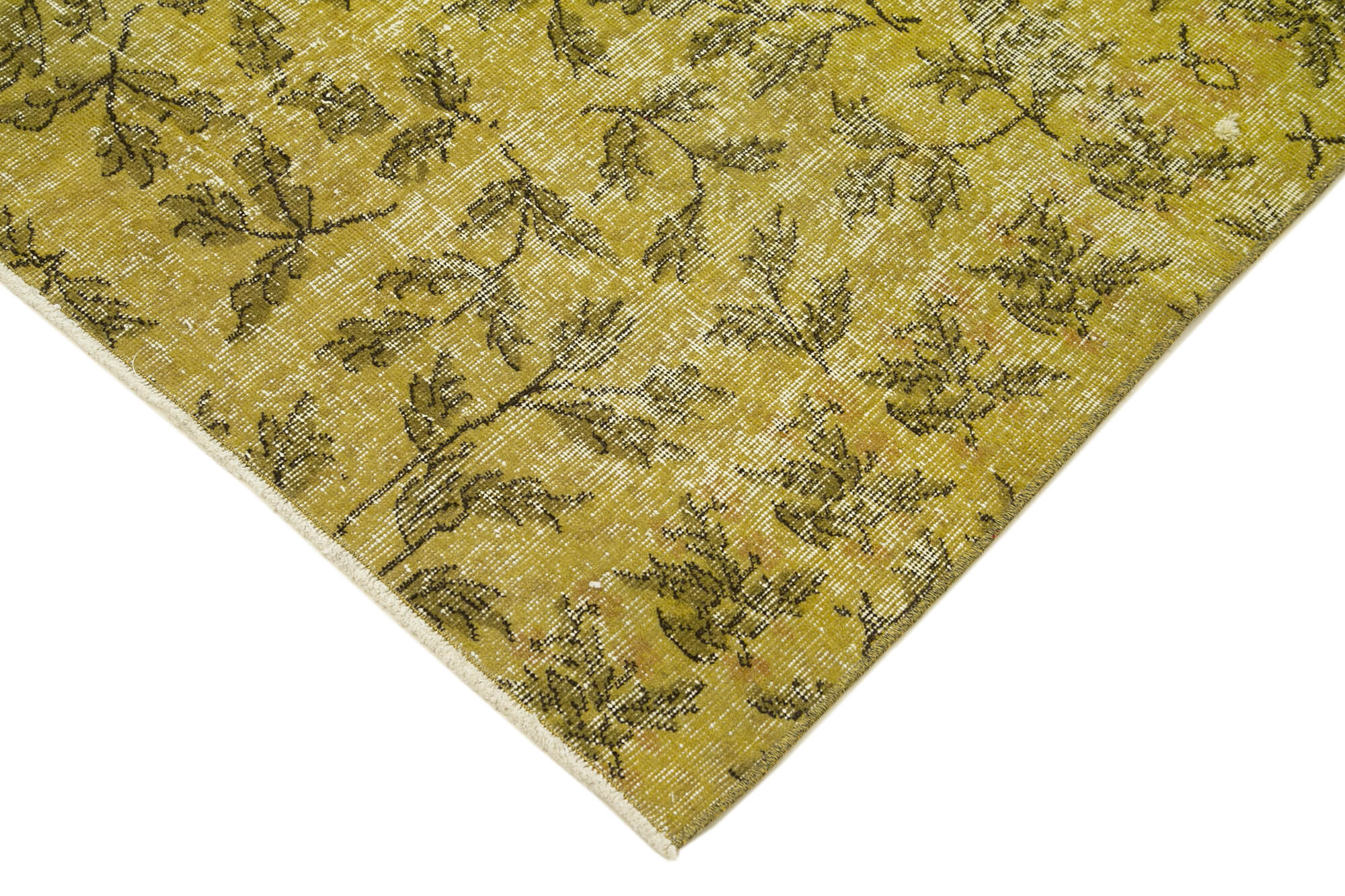 Vintage Wool Area Rug – Handmade Cotton Rug, Overdyed Turkish Floor Carpet 4'5''x6'5''
