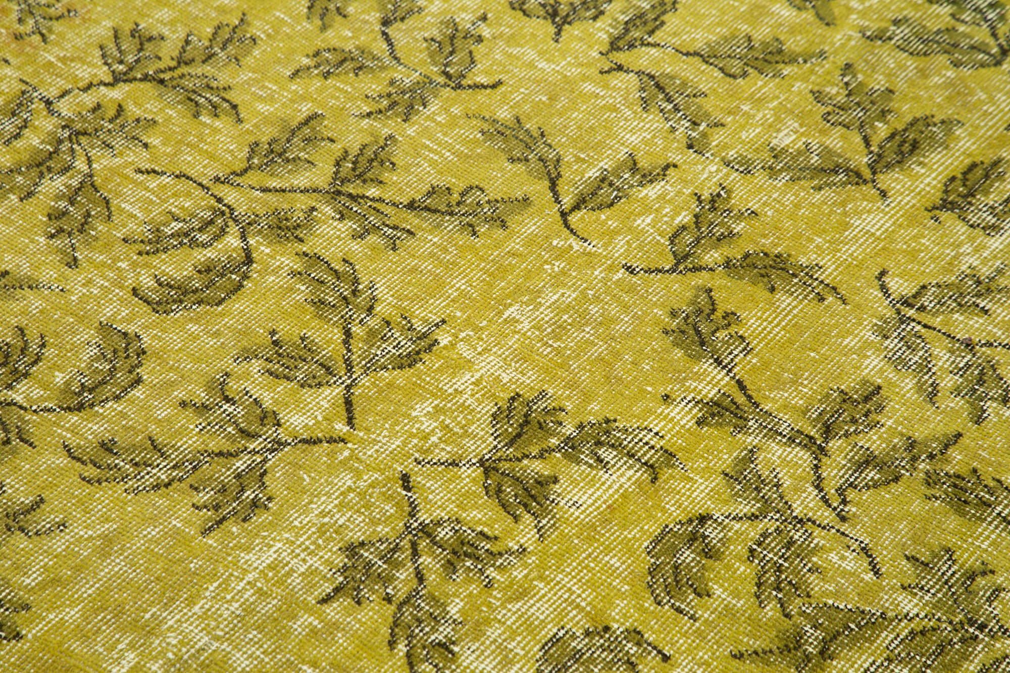 Vintage Wool Area Rug – Handmade Cotton Rug, Overdyed Turkish Floor Carpet 4'5''x6'5''