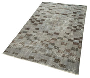 Handmade Vintage Area Rug – Overdyed Wool Rug 3'8''x6'7'' | Cotton Wool Carpet