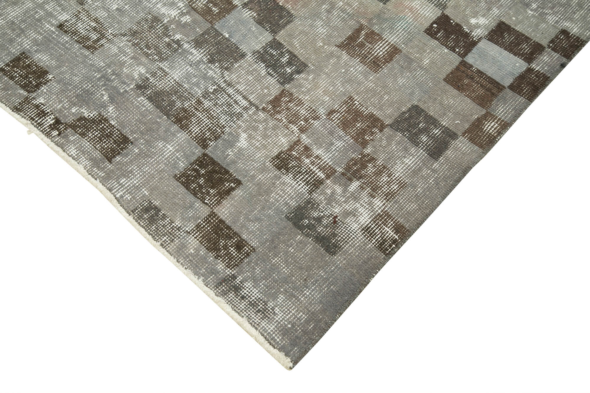 Handmade Vintage Area Rug – Overdyed Wool Rug 3'8''x6'7'' | Cotton Wool Carpet