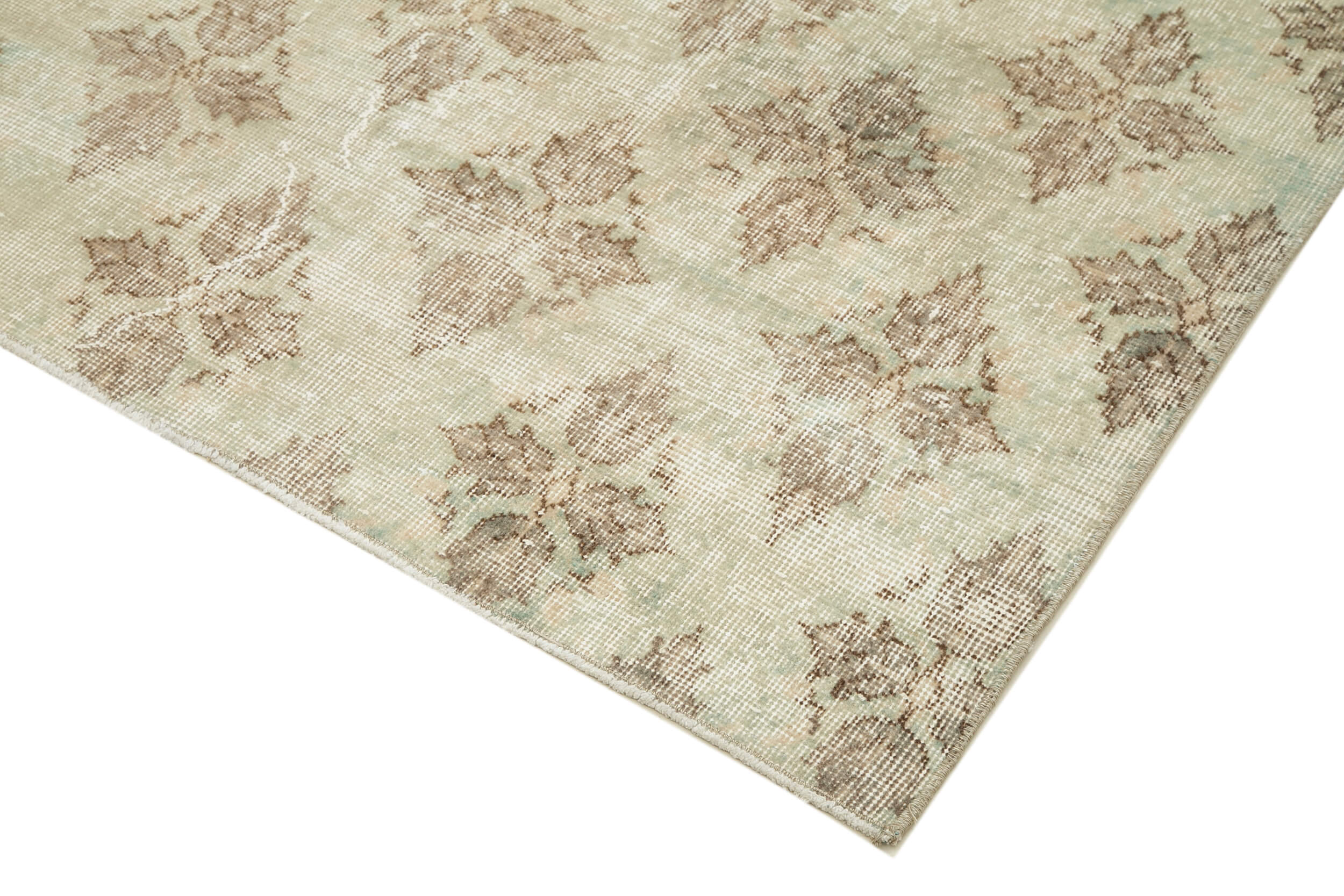 Handmade Cotton Wool Rug – Checkered Beige Kilim Vintage Turkish Wool Area Rug 6'6''x8'11''