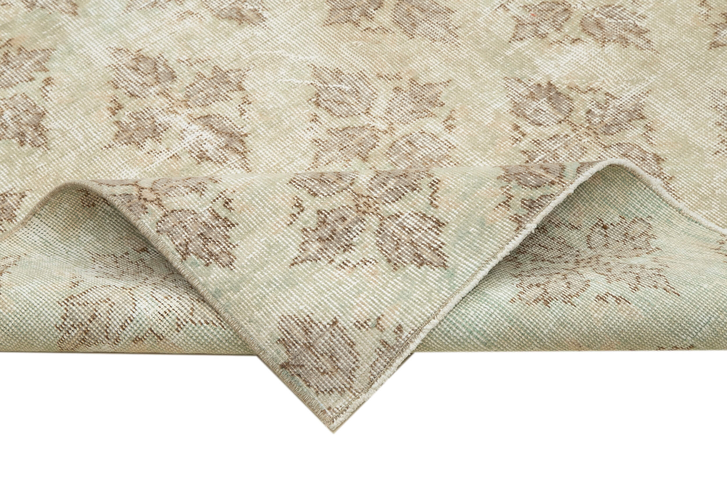 Handmade Cotton Wool Rug – Checkered Beige Kilim Vintage Turkish Wool Area Rug 6'6''x8'11''