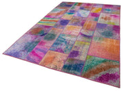 Handmade Patchwork Rug – Kirk Yama Grey Cotton Wool Area Rug 6'7''x9'10''