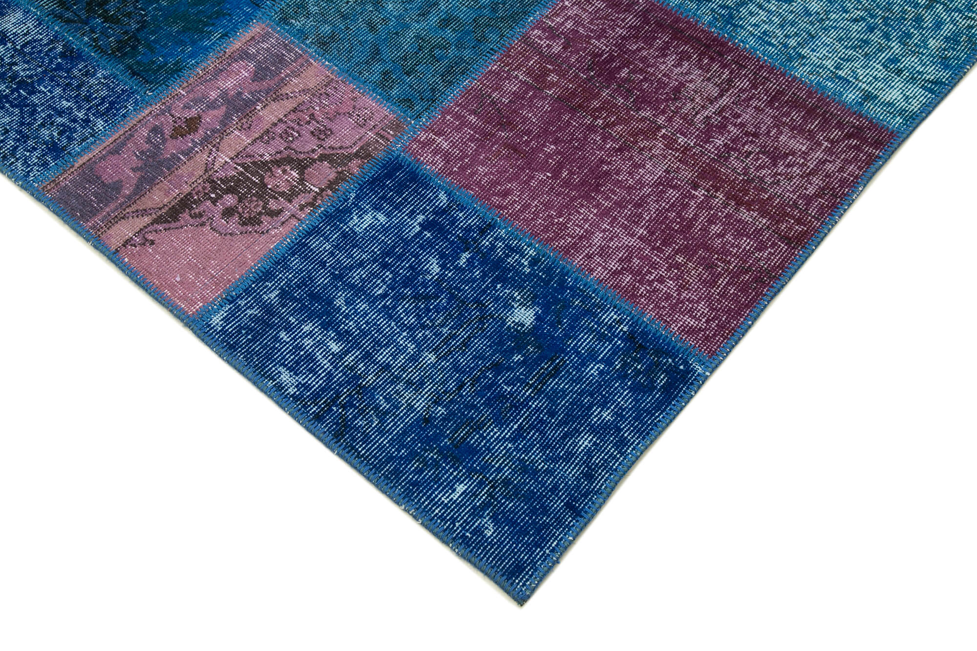 Handmade Patchwork Rug - Vintage Turkish Patchwork Carpet 6x9 Area Rug Durable