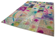Handmade Patchwork Rug - Kirk Yama Grey Cotton Wool Carpet 6'9''x9'11''