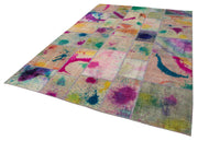 Handmade Patchwork Rug - Kirk Yama Grey Cotton Wool Area Carpet 6'8''x9'10''