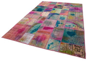 Handmade Patchwork Rug - Kirk Yama Grey Cotton Wool 6'6''x9'10'' Durable Area Rug