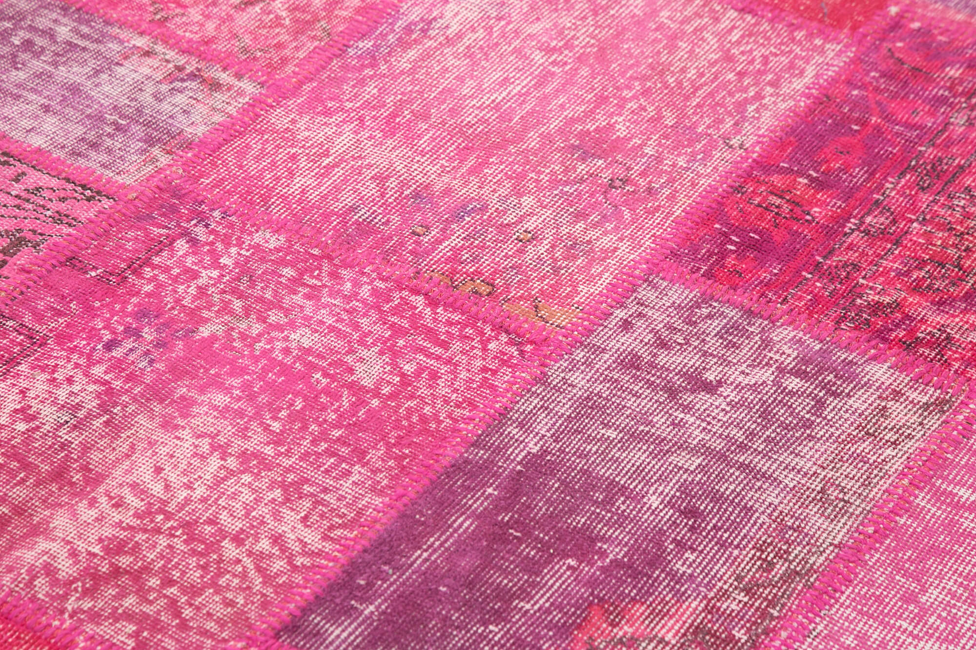 Handmade Patchwork Rug – Colorful Vintage Carpet, Handmade Cotton Carpet 6x9