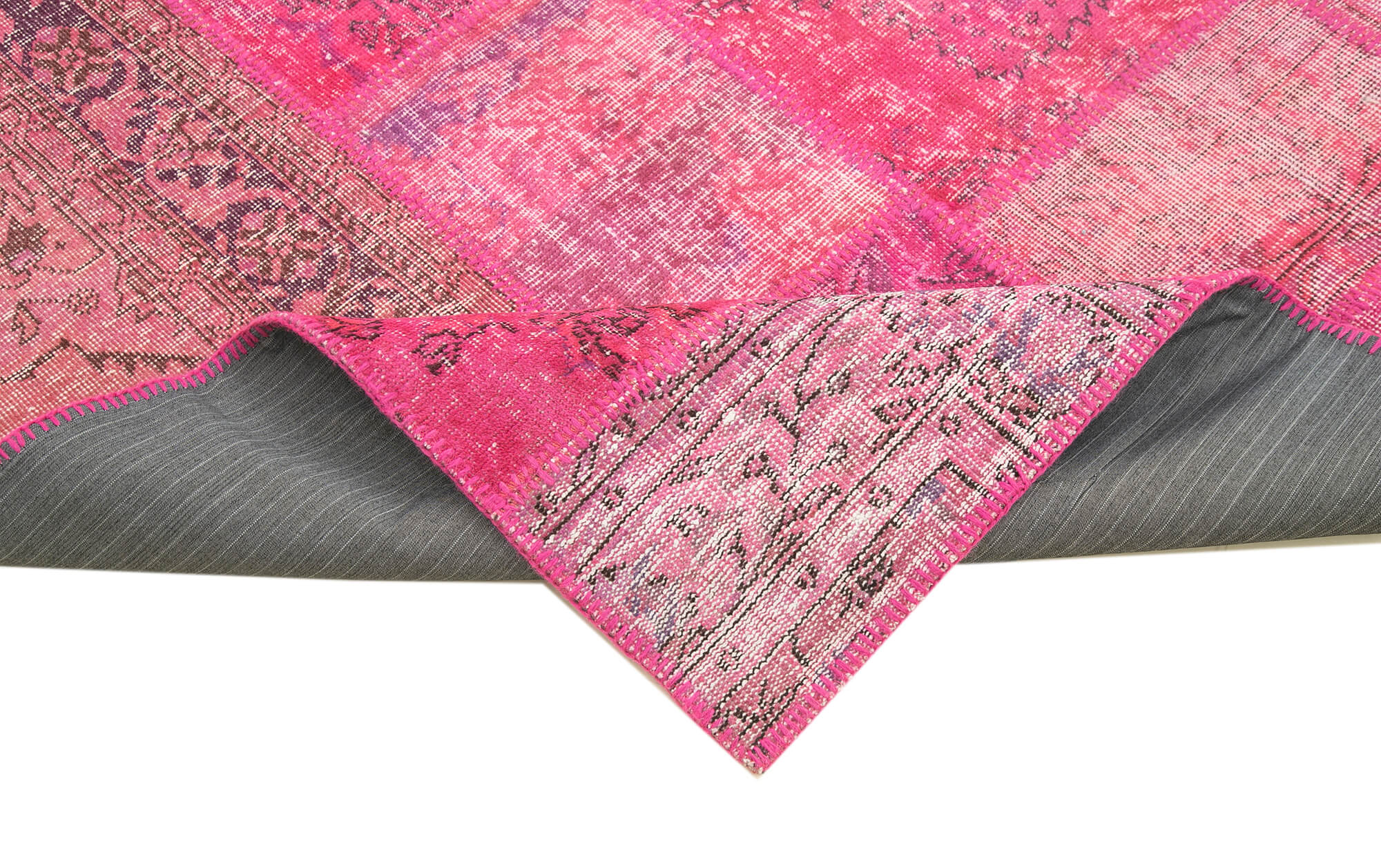 Handmade Patchwork Rug – Colorful Vintage Carpet, Handmade Cotton Carpet 6x9