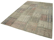 Handmade Patchwork Rug - Kirk Yama Grey Cotton Wool Area Rug 6'6''x9'11''
