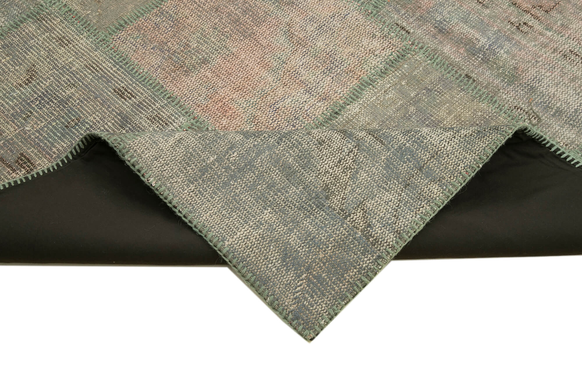Handmade Patchwork Rug - Kirk Yama Grey Cotton Wool Area Rug 6'7''x9'11''