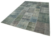 Handmade Patchwork Rug - Kirk Yama Grey Cotton Wool Area Rug 6'7''x9'10''