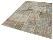 Handmade Patchwork Rug - Kirk Yama Grey Cotton Wool Area Rug 5'8'' x 7'11''