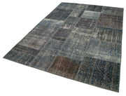 Handmade Patchwork Rug - Kirk Yama Grey Cotton Wool 5'8''x7'10'' Area Rug