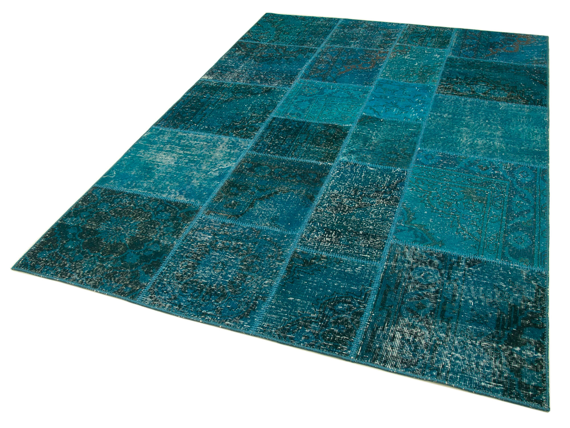 Handmade Patchwork Rug – Soft Cotton Carpet, Washable Area Rug 5'7''x8'0''