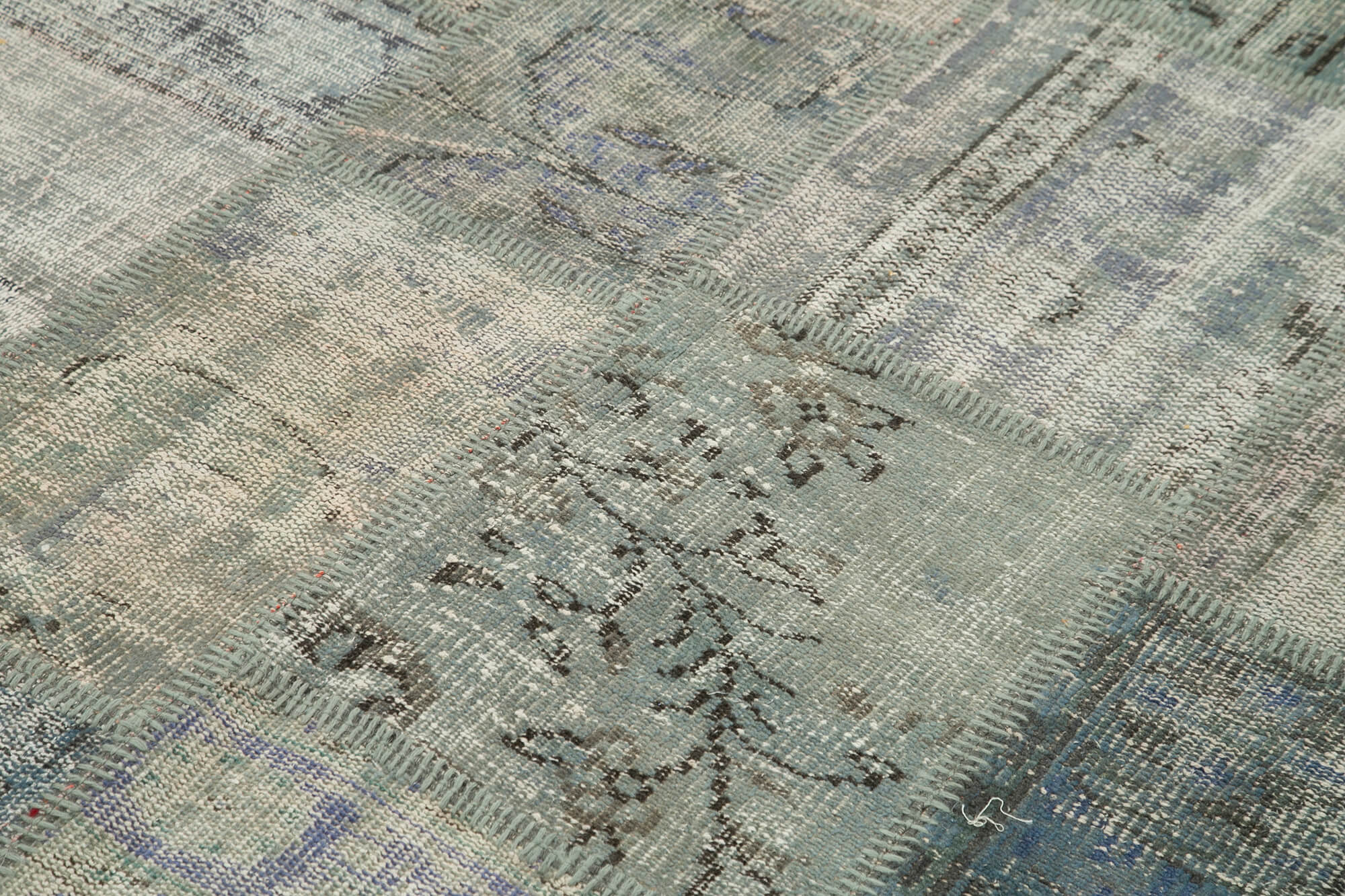 Handmade Patchwork Rug - Kirk Yama Grey Cotton Wool Area Rug 5'9''x7'11''
