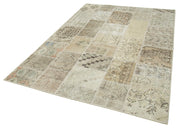 Handmade Patchwork Rug | Turkish Patchwork Carpet - Soft Wool Carpet 5'8'' x 7'10''