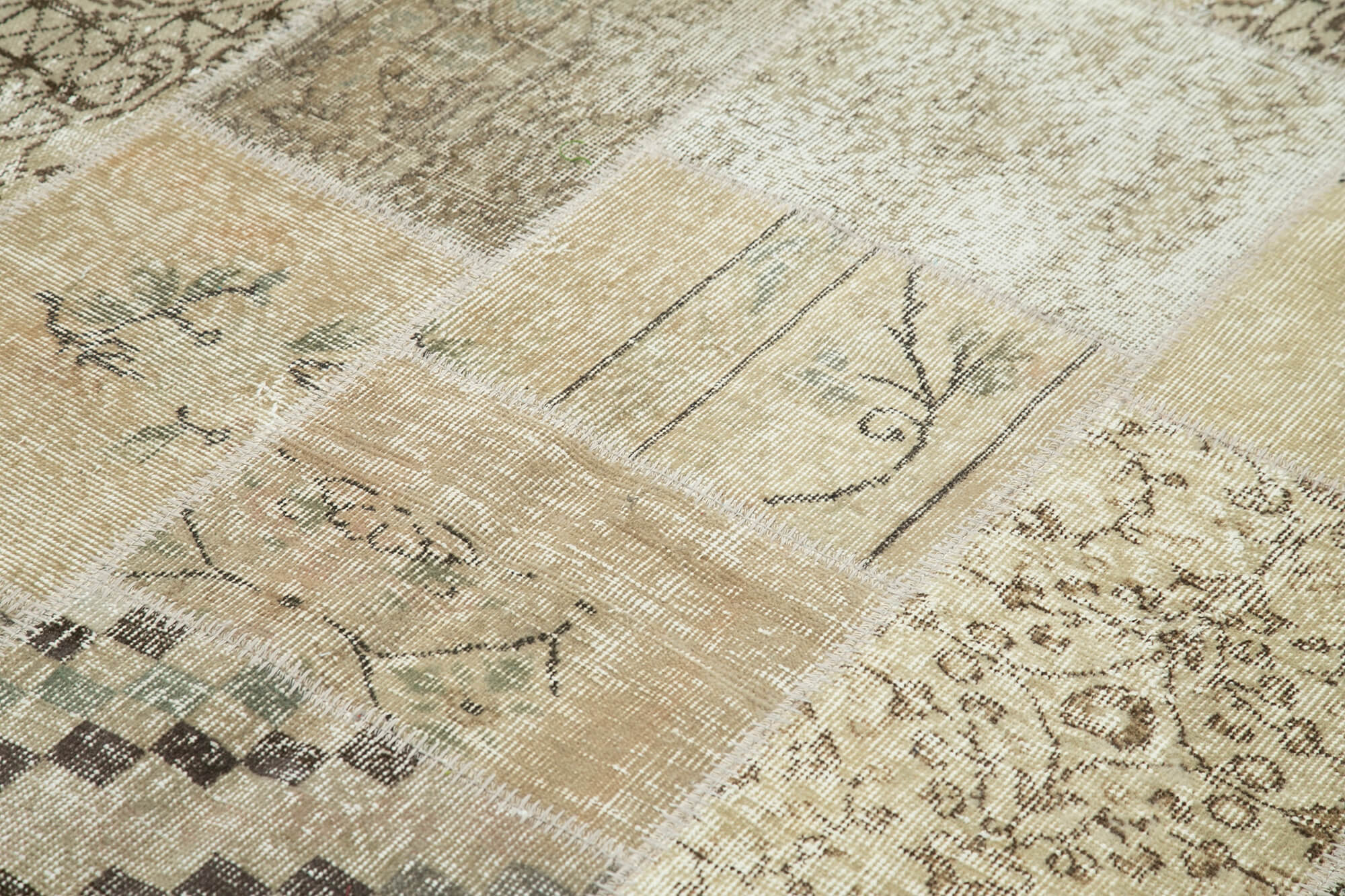 Handmade Patchwork Rug | Turkish Patchwork Carpet - Soft Wool Carpet 5'8'' x 7'10''