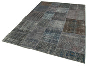 Handmade Patchwork Rug - Kirk Yama Grey Cotton Wool Area Rug 5'7''x7'10''