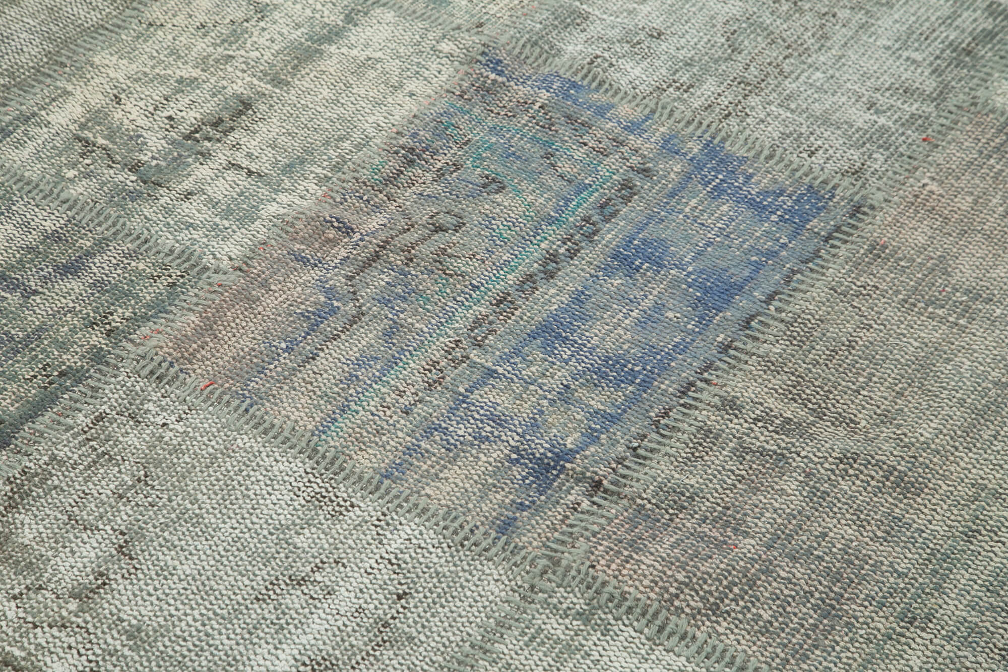 Handmade Patchwork Rug - Grey Patchwork Carpet 5x8 Feet Cotton Wool Rug