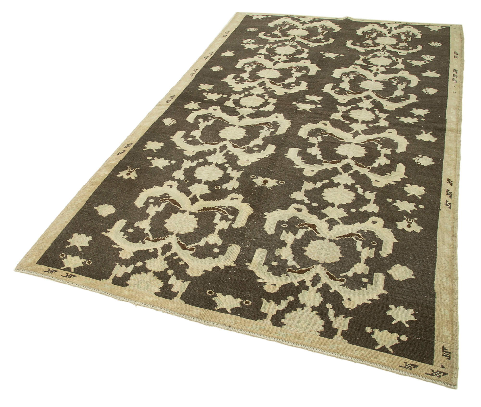Handmade Wool Area Rug – Taspinar Classic Beige Vintage Wool Rug 5'1''x9'1''