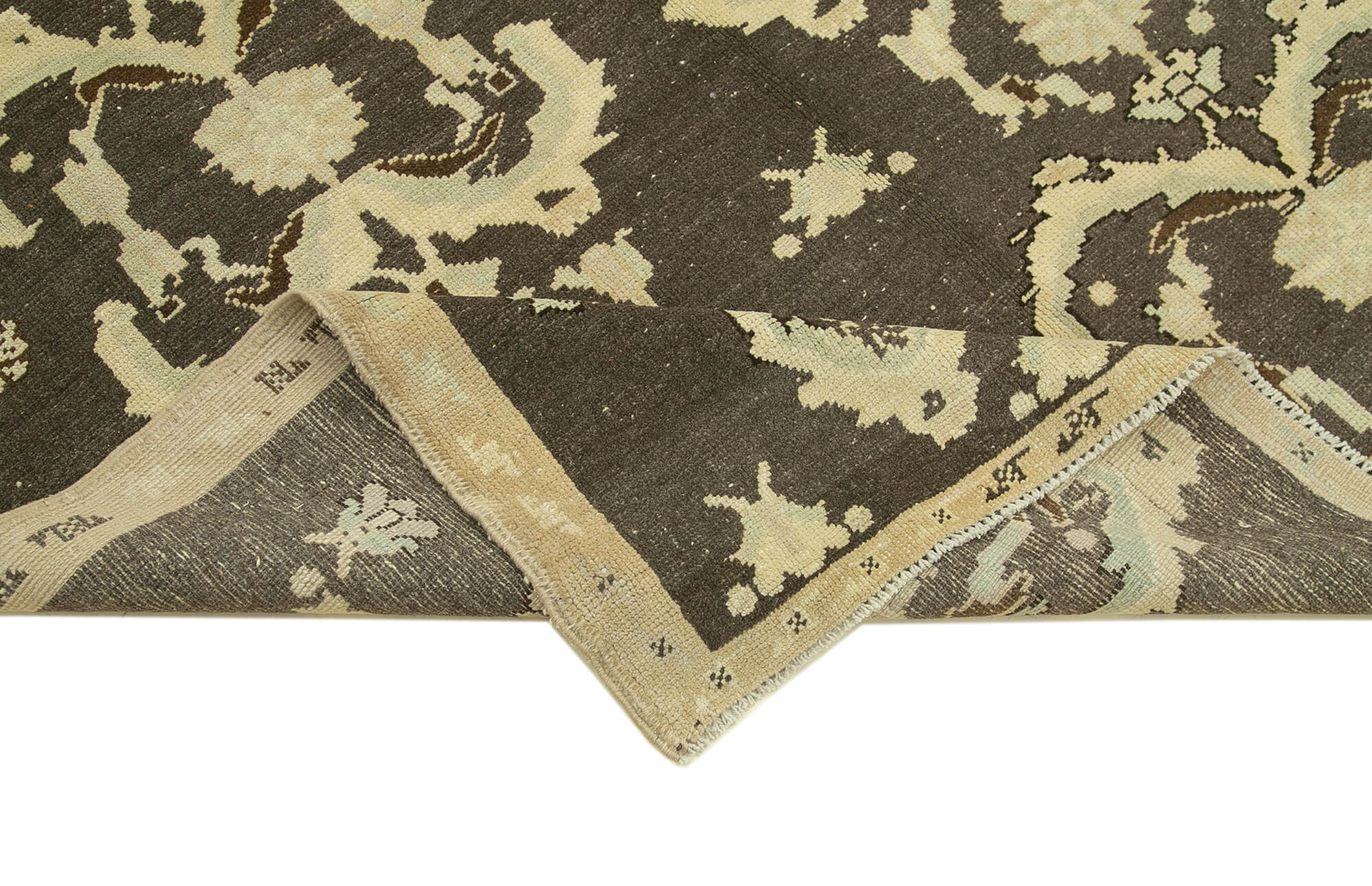 Handmade Wool Area Rug – Taspinar Classic Beige Vintage Wool Rug 5'1''x9'1''