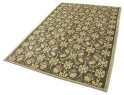 Handmade Wool Area Rug – Classic Beige Carpet | Vintage Turkish Wool Rug 5x8