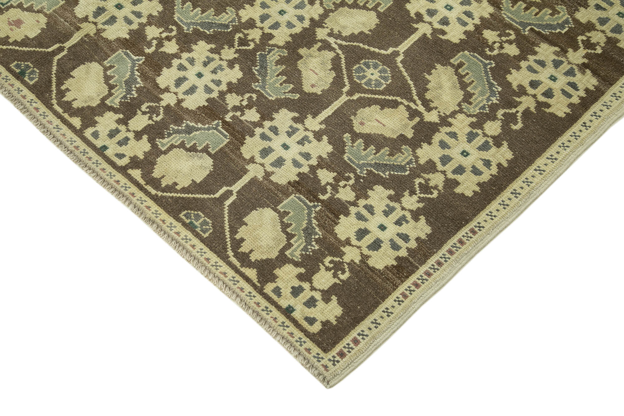 Handmade Wool Area Rug – Classic Beige Carpet | Vintage Turkish Wool Rug 5x8