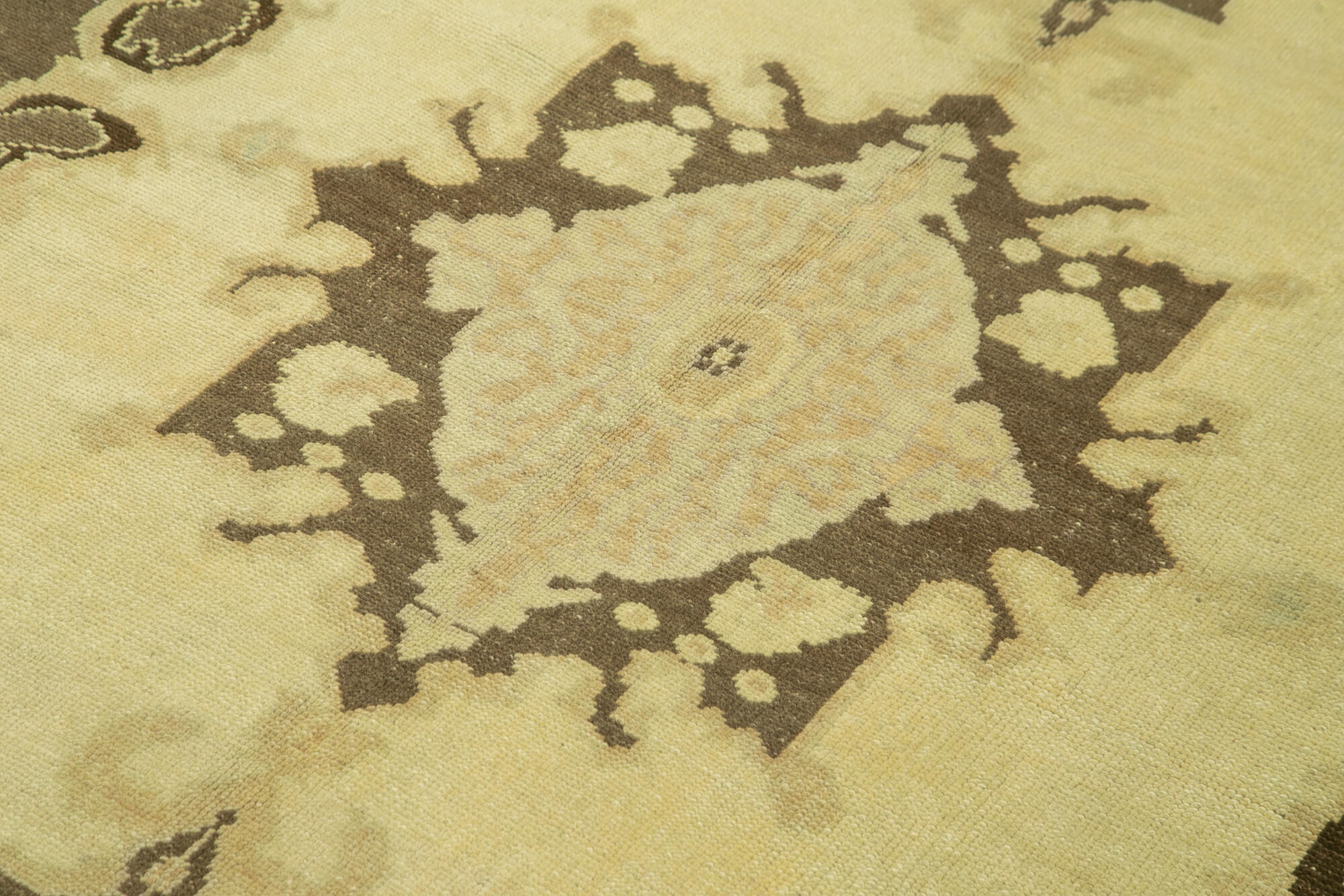 Handmade Wool Area Rug - Classic Beige Vintage Turkish Carpet 5x8 Area Carpet