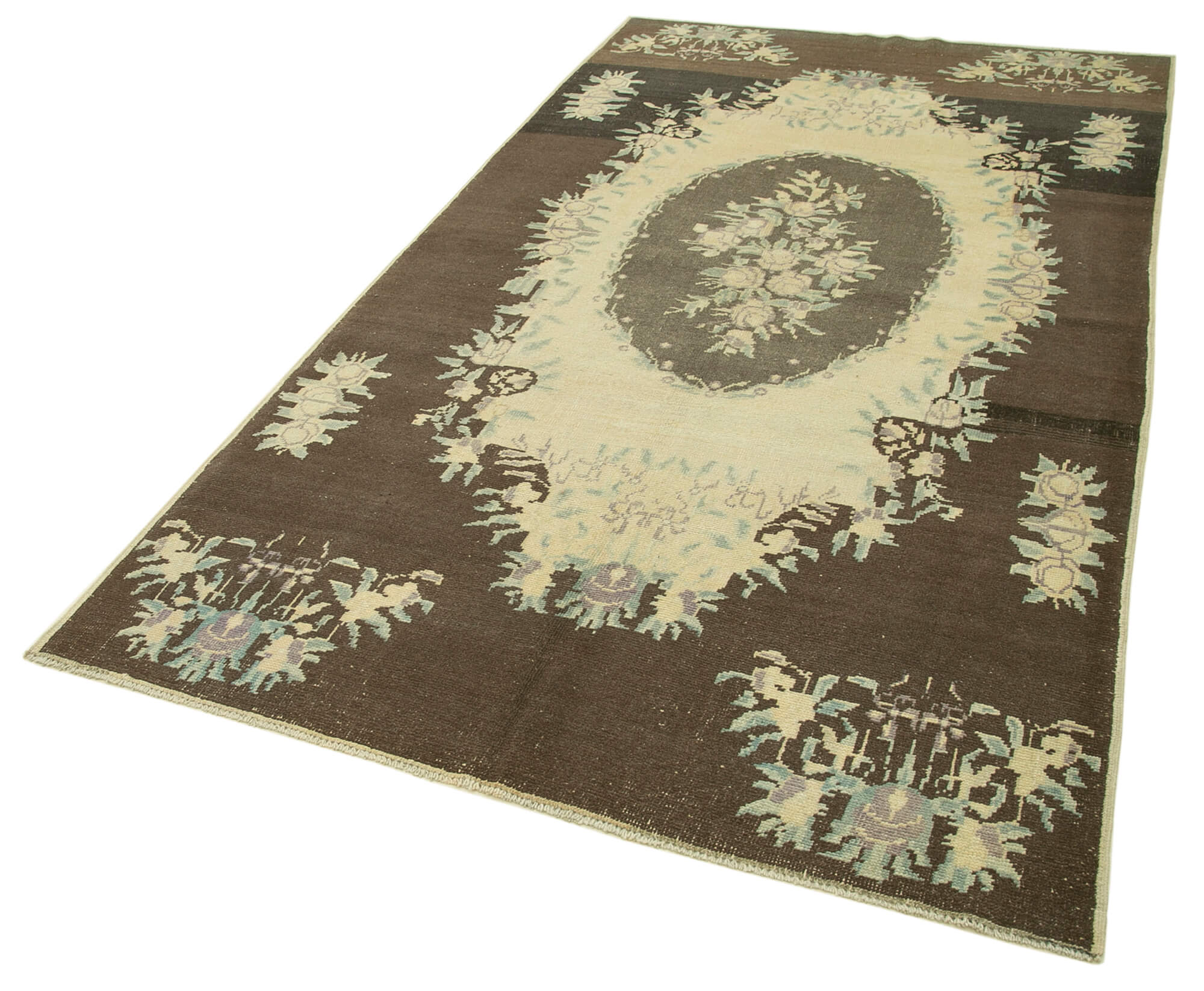 Handmade Wool Area Rug – Taspinar Classic Beige Turkish Hand Knotted Rug 4'10''x8'10''