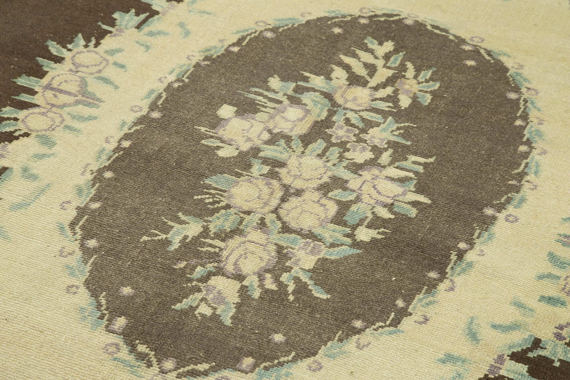 Handmade Wool Area Rug – Taspinar Classic Beige Turkish Hand Knotted Rug 4'10''x8'10''