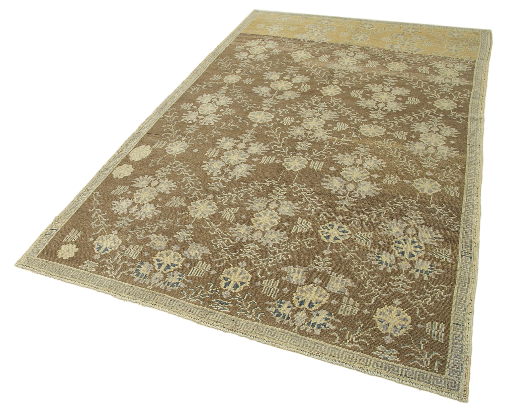 Handmade Wool Area Rug - Taspinar Beige Classic Wool Rug 4'11''x8'3'' by Agacan
