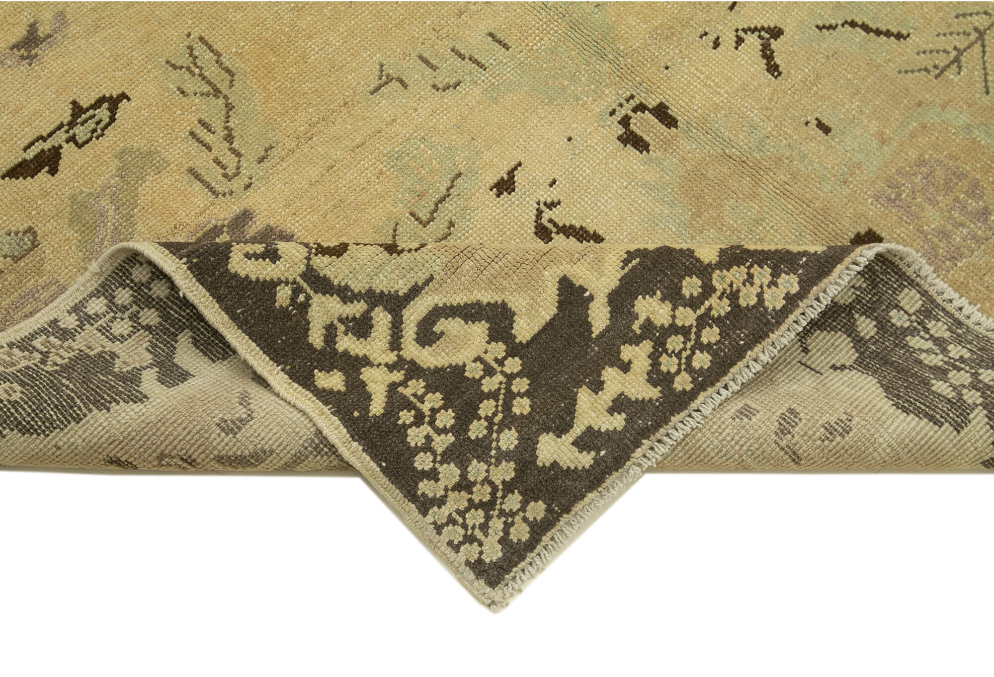 Handmade Wool Area Rug – Taspinar Classic Beige Turkish Wool Rug 4'11''x8'9''