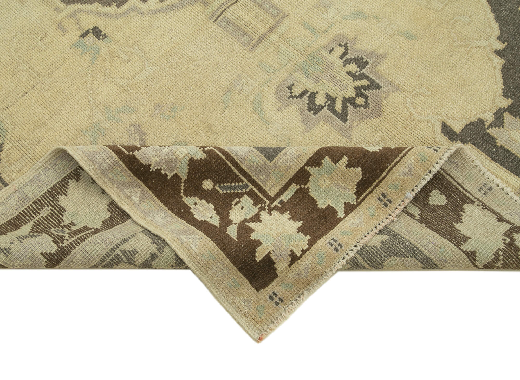 Handmade Wool Area Rug - Taspinar Classic Beige 5'1" x 8'7" Cotton Backing
