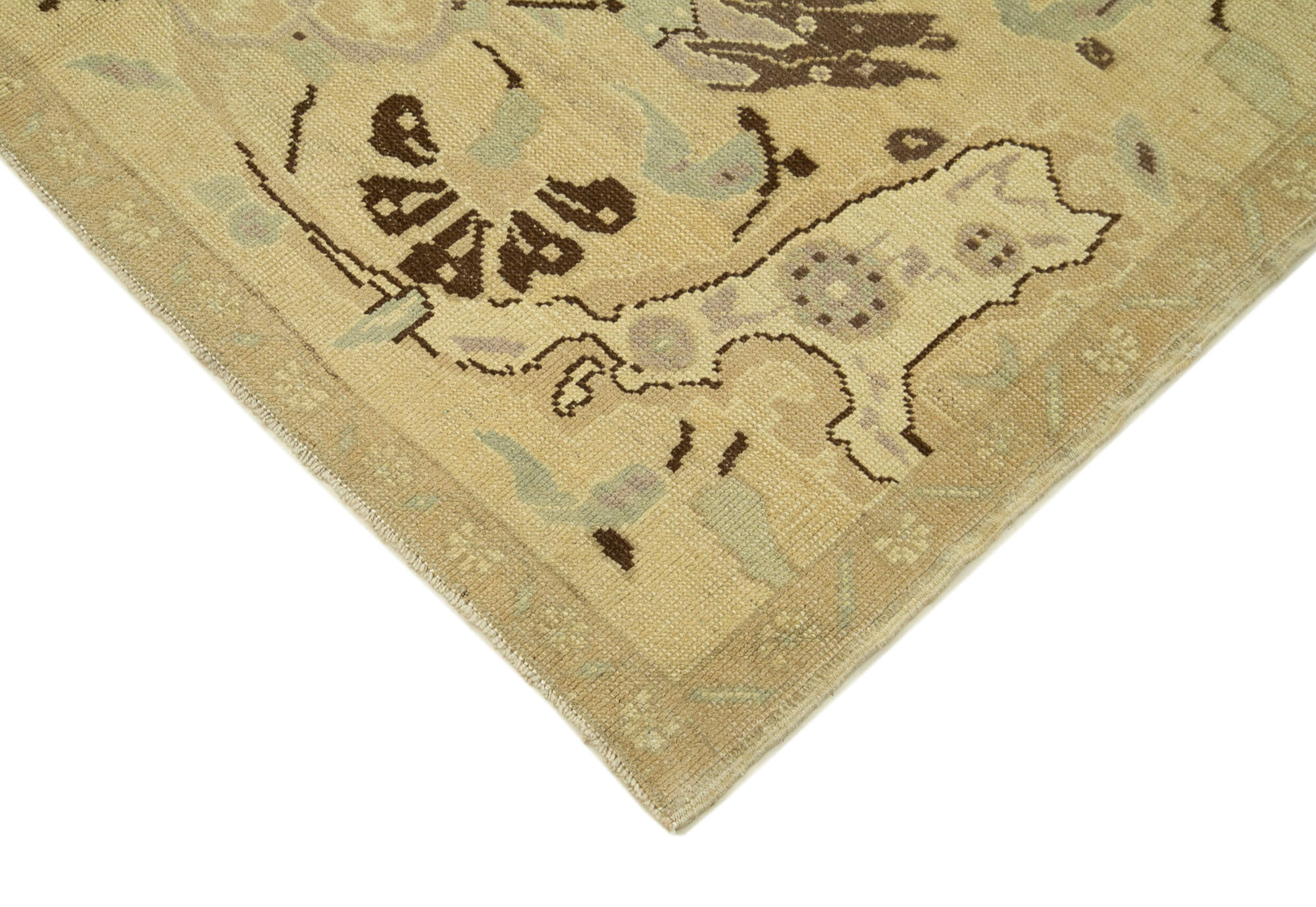 Handmade Wool Area Rug - Taspinar Classic Beige Carpet 5'1'' x 9'3'' | Vintage Turkish Wool