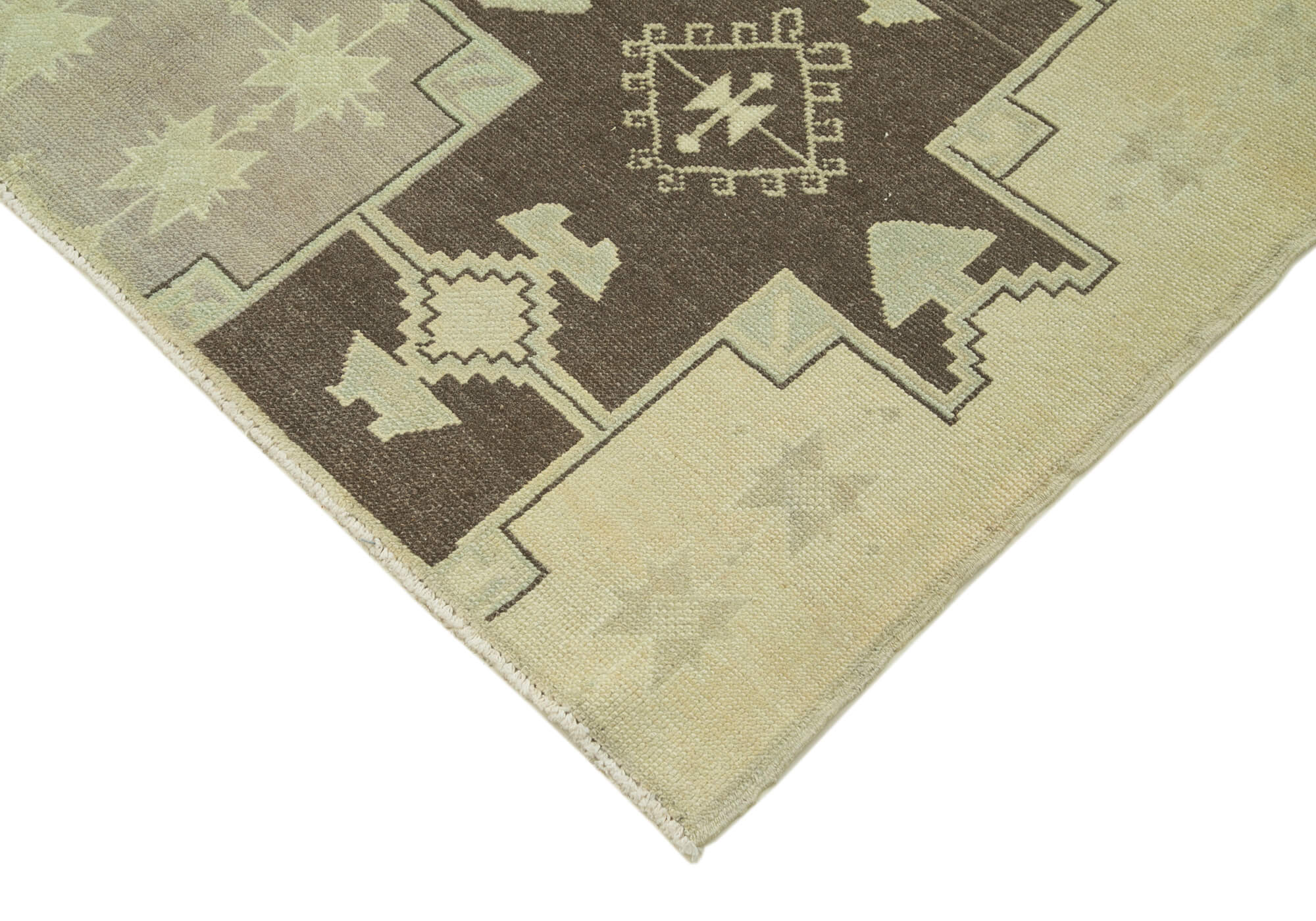 Handmade Wool Area Rug | Beige Classic Style Rug, Durable Turkish Craft 4'10''x9'0''