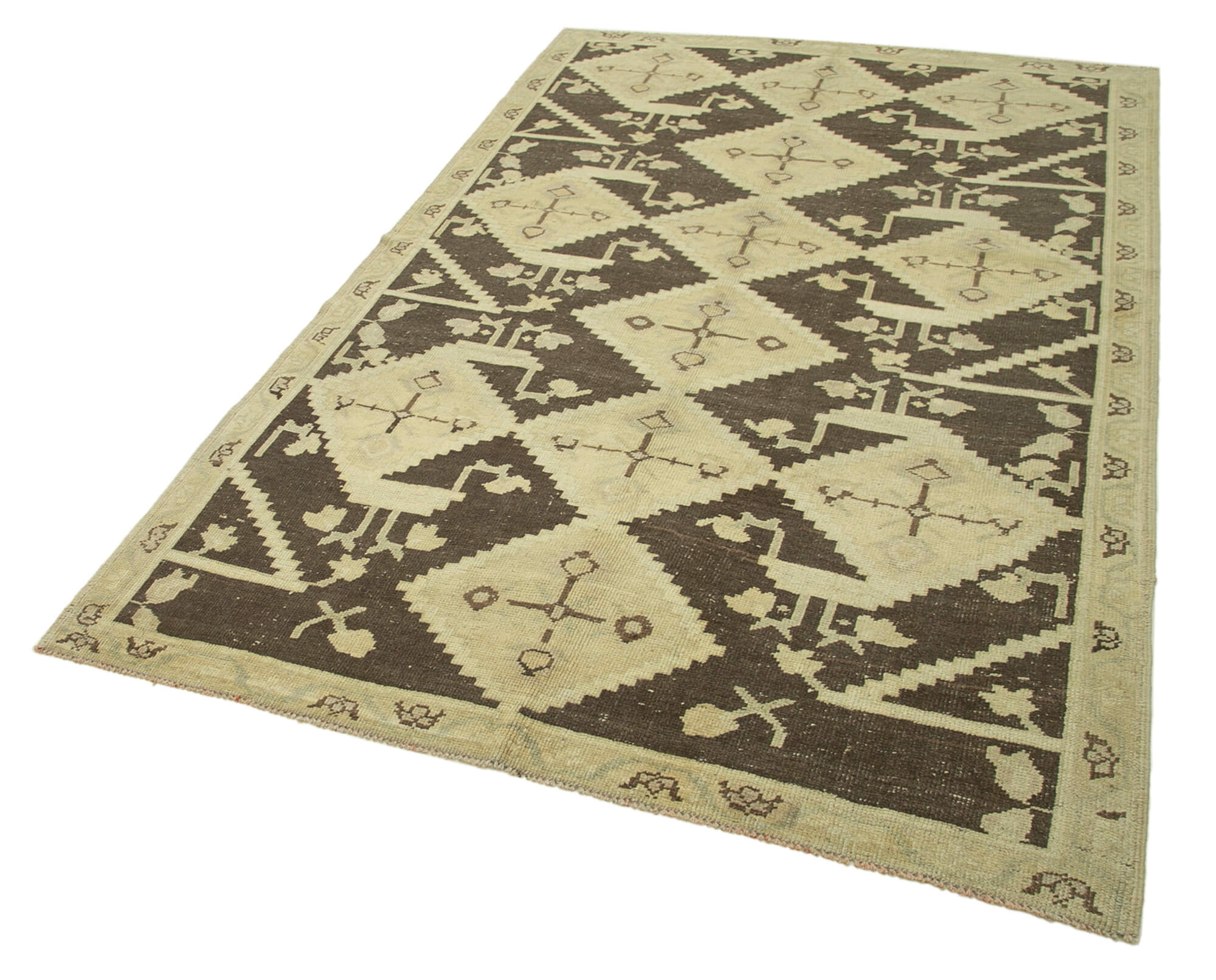 Handmade Wool Area Rug - Neutral Color Rug Soft Wool Texture Classic Style