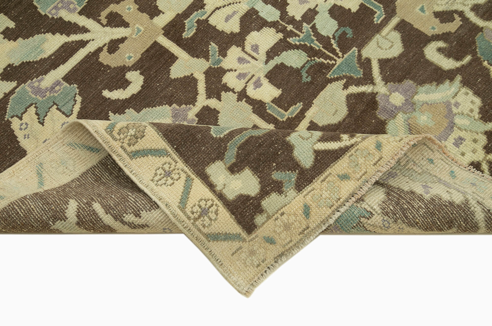 Handmade Wool Area Rug - Taspinar Beige Classic Style 4'11'' x 8'8'' Durable Carpet