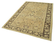 Handmade Wool Area Rug - Taspinar Beige Classic Wool Rug 4'11'' x 7'4'' Durable Cotton Backing