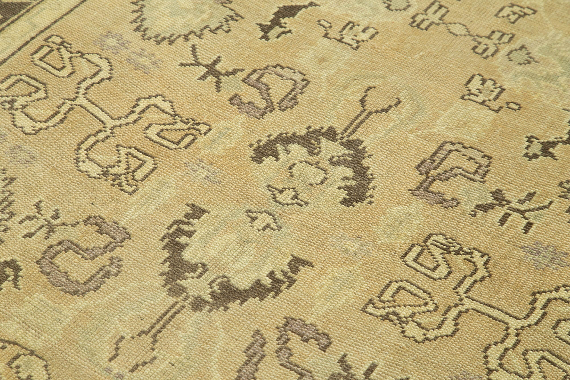 Handmade Wool Area Rug - Taspinar Beige Classic Wool Rug 4'11'' x 7'4'' Durable Cotton Backing