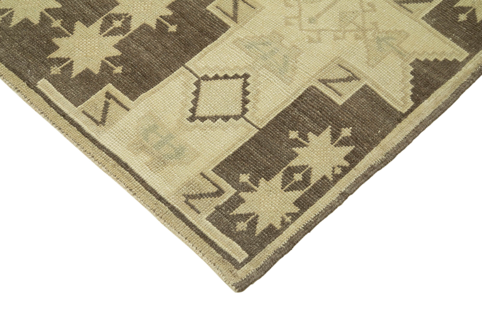 Handmade Wool Area Rug – Classic Beige Turkish Wool Carpet 4'6''x7'4'' Durable
