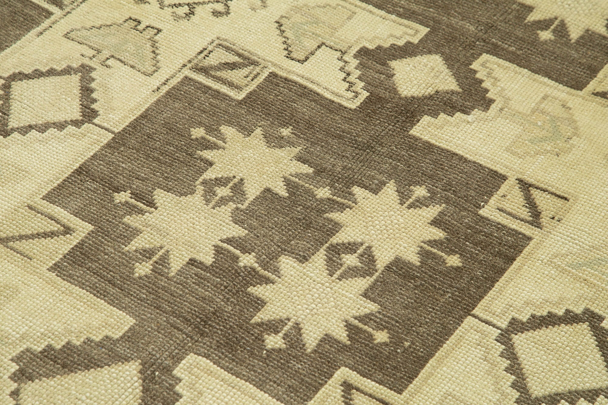 Handmade Wool Area Rug – Classic Beige Turkish Wool Carpet 4'6''x7'4'' Durable