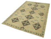 Handmade Wool Area Rug – Classic Beige Wool Rug with Cotton Backing, Durable Floor Covering