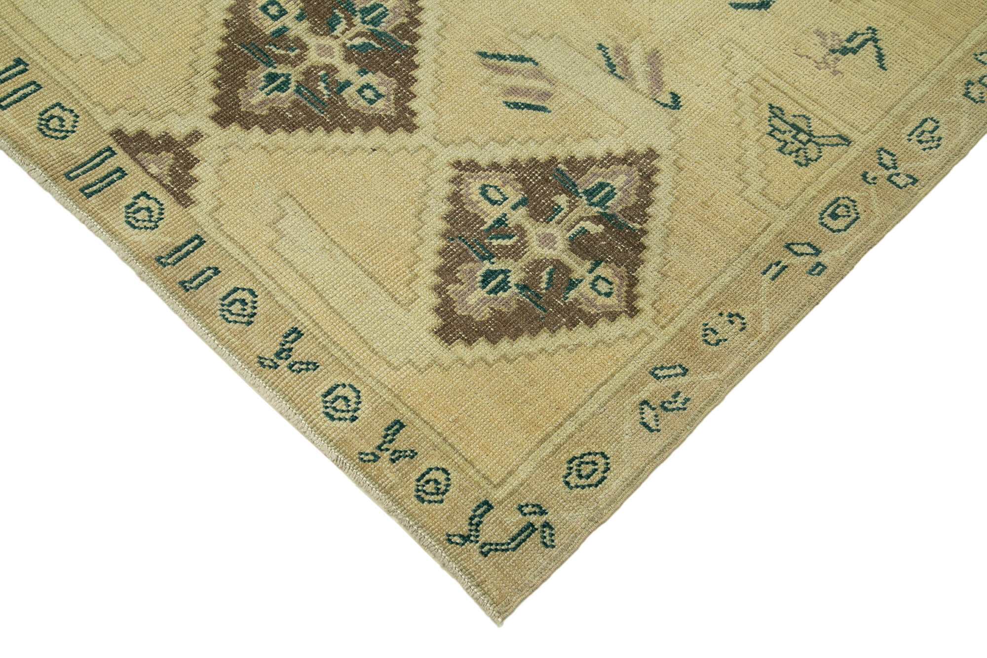 Handmade Wool Area Rug – Classic Beige Wool Rug with Cotton Backing, Durable Floor Covering