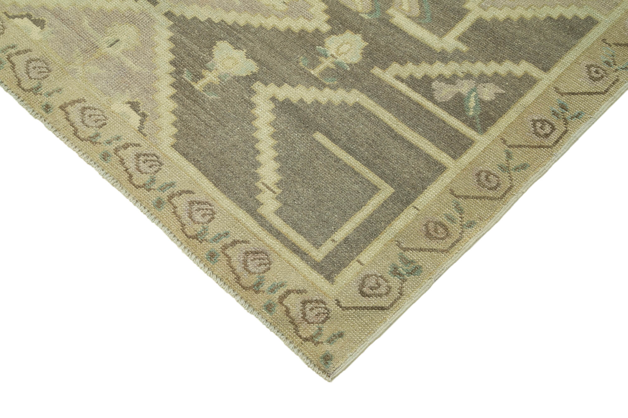Handmade Wool Area Rug – Classic Beige Turkish Vintage Rug 4'9''x8'0'' by Agacan